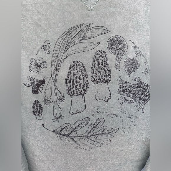 Pacific Northwest Morel Nature Crewneck Sweatshirt - Picture 1 of 4